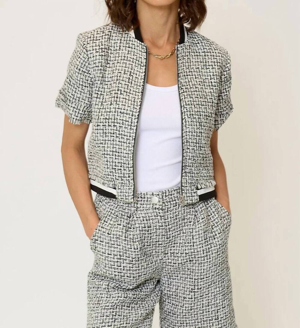 NEW CENTRAL PARK WEST maribel crop jacket in black